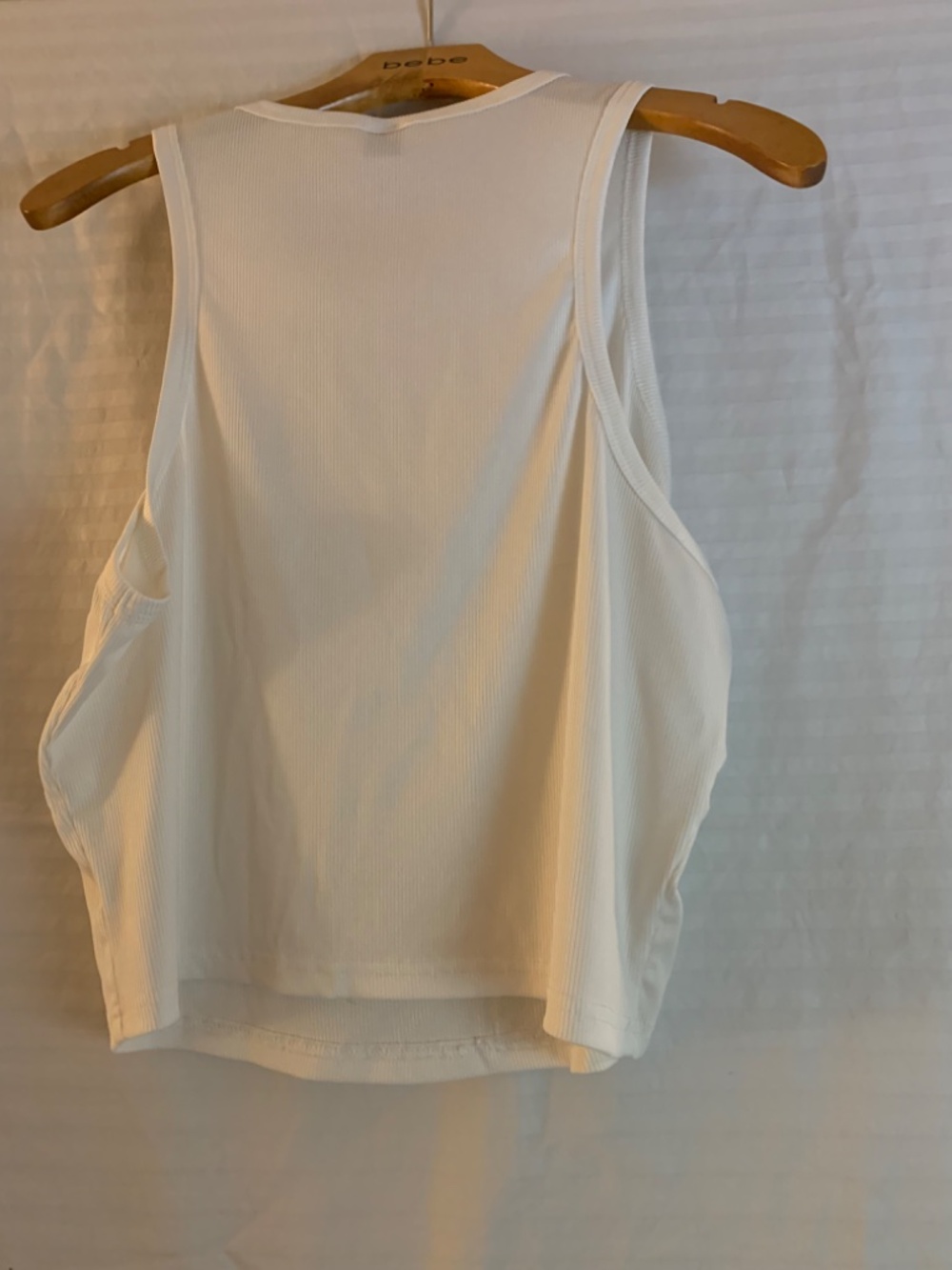 White Ribbed Tank Top - Picture 2 of 2